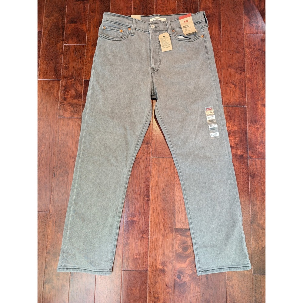 Levi's Wedgie Straight Jeans Women 14 X-Short Cosmic Comet Gray High Rise Denim